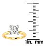 1ct Radiant Cut Diamond Solitaire Engagement Ring In 14K Yellow Gold Image-4