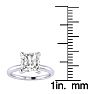 1 1/2ct Radiant Cut Diamond Solitaire Engagement Ring In 14K White Gold Image-4