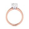 1 1/2ct Radiant Cut Diamond Solitaire Engagement Ring In 14K Rose Gold Image-3