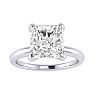 2ct Radiant Cut Diamond Solitaire Engagement Ring In 14K White Gold