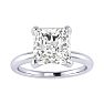 2ct Radiant Cut Diamond Solitaire Engagement Ring In 14K White Gold Image-1