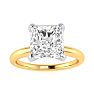 2ct Radiant Cut Diamond Solitaire Engagement Ring In 14K Yellow Gold Image-1