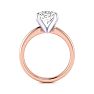 2ct Radiant Cut Diamond Solitaire Engagement Ring In 14K Rose Gold Image-3