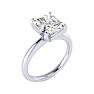 2 1/2ct Radiant Cut Diamond Solitaire Engagement Ring In 14K White Gold Image-2