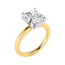 2 1/2ct Radiant Cut Diamond Solitaire Engagement Ring In 14K Yellow Gold Image-2