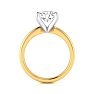 2 1/2ct Radiant Cut Diamond Solitaire Engagement Ring In 14K Yellow Gold Image-3