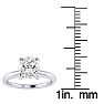 1 1/2ct Cushion Cut Diamond Solitaire Engagement Ring In 14K White Gold Image-4