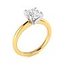 1 1/2ct Cushion Cut Diamond Solitaire Engagement Ring In 14K Yellow Gold Image-2