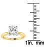 1 1/2ct Cushion Cut Diamond Solitaire Engagement Ring In 14K Yellow Gold Image-4