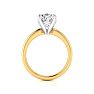 2 1/2ct Cushion Cut Diamond Solitaire Engagement Ring In 14K Yellow Gold Image-3