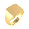 14K Yellow Gold Mens Octagon Signet Ring With Free Custom Engraving Image-2