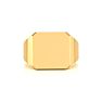 14K Yellow Gold Mens Octagon Signet Ring With Free Custom Engraving Image-4