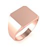 14K Rose Gold Mens Octagon Signet Ring With Free Custom Engraving Image-2