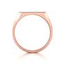 14K Rose Gold Mens Octagon Signet Ring With Free Custom Engraving Image-3