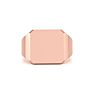 14K Rose Gold Mens Octagon Signet Ring With Free Custom Engraving Image-4