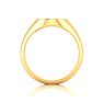 14K Yellow Gold Mens Oval Signet Ring With Free Custom Engraving Image-3