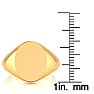 14K Yellow Gold Mens Oval Signet Ring With Free Custom Engraving Image-5