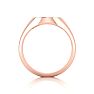 14K Rose Gold Mens Oval Signet Ring With Free Custom Engraving Image-3