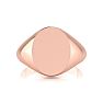 14K Rose Gold Mens Oval Signet Ring With Free Custom Engraving Image-4