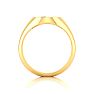 14K Yellow Gold Mens Oval Signet Ring With Free Custom Engraving Image-3