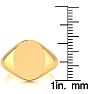 14K Yellow Gold Mens Oval Signet Ring With Free Custom Engraving Image-5