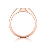 14K Rose Gold Mens Oval Signet Ring With Free Custom Engraving Image-3
