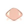 14K Rose Gold Mens Oval Signet Ring With Free Custom Engraving Image-4