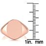 14K Rose Gold Mens Oval Signet Ring With Free Custom Engraving Image-5