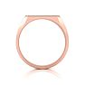 14K Rose Gold Mens Octagon Signet Ring With Free Custom Engraving Image-3