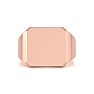 14K Rose Gold Mens Octagon Signet Ring With Free Custom Engraving Image-4