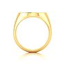 14K Yellow Gold Mens Oval Signet Ring With Free Custom Engraving Image-3