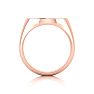 14K Rose Gold Mens Oval Signet Ring With Free Custom Engraving Image-3