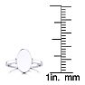 14K White Gold Ladies Oval Signet Ring With Free Custom Engraving Image-5