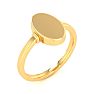 14K Yellow Gold Ladies Oval Signet Ring Image-2