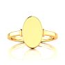 14K Yellow Gold Ladies Oval Signet Ring Image-4