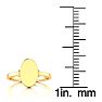 14K Yellow Gold Ladies Oval Signet Ring Image-5