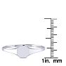 14K White Gold Ladies Octagon Signet Ring With Free Custom Engraving Image-5