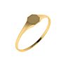 14K Yellow Gold Ladies Octagon Signet Ring Image-2