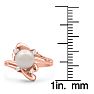 Round Freshwater Cultured Pearl and 1/10ct Diamond Ring In 14 Karat Rose Gold Image-5