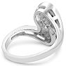 Round Freshwater Cultured Pearl and 1/5ct Diamond Ring In 14 Karat White Gold Image-3