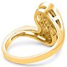 Round Freshwater Cultured Pearl and 1/5ct Diamond Ring In 14 Karat Yellow Gold Image-3