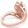 Round Freshwater Cultured Pearl and 1/5ct Diamond Ring In 14 Karat Rose Gold Image-3