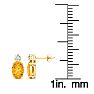 1 Carat Oval Citrine and Diamond Stud Earrings In 14 Karat Yellow Gold Image-3