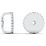 18 Karat White Gold Screwback Earring Backs, 1 Pair Image-1