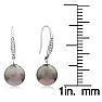 Pearl Drop Earrings With 9-9.5MM AAA Cultured Black Tahitian Pearls and Crystals In 18 Karat White Gold Image-5