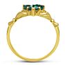Emerald Claddagh Ring in 10k Yellow Gold Image-3