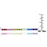 Pink Gemstones 1 1/2 Carat Natural Gemstone Rainbow Bar Necklace In 14K White Gold Image-3