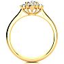 1 Carat Floral Halo Diamond Engagement Ring in 14k Yellow Gold.  Fantastic Deal For A Beautiful On-Trend Ring! Image-3