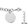 Ladies Dangling Circle Tag Bracelet In Stainless Steel, With Free Custom Engraving Image-3