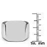 Mens Stainless Steel Square Signet Ring, With Free Custom Engraving Image-5